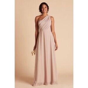 Womens Size S Birdy Grey Kira Chiffon Taupe Bridesmaid Dress NWT